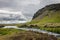 Torrent in the middle of a meadow in iceland