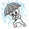 torrential rain, Illustration character expression of heavy rain, transparent PNG
