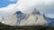 Torres del Paine towers view from Paine Grande