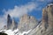 Torres del Piane in Torres del Paine National Park, Magallanes Region, southern Chile