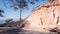 Torrey Pines state park road, natural reserve for ecotourism, erosion.