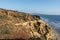 Torrey Pines State Park in Southern California offers beautiful rocky coastal views of the Pacific Ocean