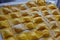 Tortelli, a typical dish of Italian and Parmesan cuisine.