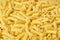 Tortiglioni italian pasta short pasta with ribbed surface and straight cut, similar to small tubes