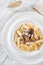 Tortiglioni with porcini mushrooms