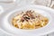 Tortiglioni with porcini mushrooms