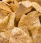 Tortilla chips, made with yellow corn. Tex-Mex