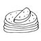 Tortilla Mexican bread vector illustration, hand drawing doodle