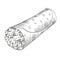 Tortilla wrap - black and white illustration/ drawing