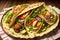 Tortilla wrap with falafel and fresh salad vegan tacos vegetarian healthy food by AI Generated