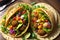 Tortilla wrap with falafel and fresh salad vegan tacos vegetarian healthy food by AI Generated