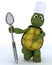 Tortoise chef with slotted spoon