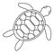 Tortoise icon, outline style