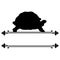 Tortoise split frame monogram EPS vector file