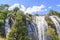 Tortum Uzundere waterfall from middle part in Erzurum, Turkey