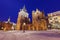 Torture chamber and Prison in Gdansk at night