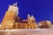 Torture chamber and Prison in Gdansk at night