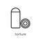 torture icon. Trendy modern flat linear vector torture icon on w
