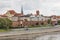 TORUN, POLAND - MAY 18, 2016: Torun in Poland, Old Town skyline, fortified medieval city, river view.