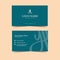 Tosca pastel Business card, flat design simple minimalist, pastel color business card, eps file, editable, and for print