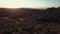 Toscana field and city dron sunset view