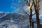 Tosh village in Himachal pradesh, India entirely covered in snow