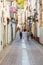 Tossa de Mar. The traditional city street.