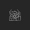 Total allowable catch chalk white icon on dark background