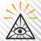 Total Control Eye Pyramid Vector EPS Icon