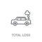 total loss linear icon. Modern outline total loss logo concept o