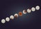 Total Lunar Eclipce 28 july 2018 vector horizontal banner