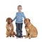Total safety concept - boy with dogs