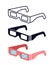 Total Solar eclipse glasses. safely view the solar eclipse.Protective glasses vector set