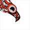 Totem bird indigenous art stylization