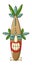 Totem idol icon, cartoon style