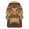 Totem idol icon, cartoon style