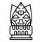 Totem idol icon, outline style