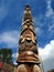 Totem Pole in K`san Native Village, Hazelton, Northern British Columbia, Canada