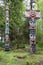 Totem Poles at Brockton Point in Stanley Park, Vancouver, Canada