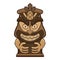 Totem tiki idol icon, cartoon style