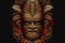 totem tiki mask with tattoo in exotic african style