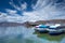 Totora boat on the Titicaca lake near Puno