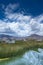 Totora boat on the Titicaca lake near Puno