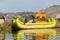 Totora boat  on the Titicaca lake, Peru