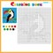 Toucan. Color by numbers. Coloring book for kids. Colorful Puzzle Game for Children with answer