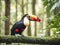 Toucan in the rainforest of Costa Rica,