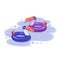 Toucan. Two inflatable toucans, tropical bird shape inflatable swimming pool ring.