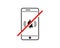 Touch Android Mobile Phone - Please Mute your Mobile Phone , Silent Mobile phone, Volume Off Icon