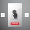 touch, click, hand, on, start Glyph Icon in Carousal Pagination Slider Design & Red Download Button