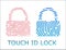 Touch fingerprint id lock app vector illustration